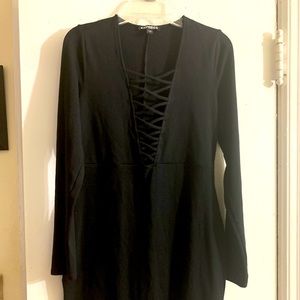 Express Black midi dress